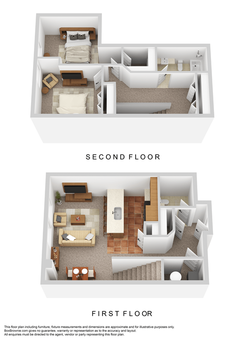 Floor plan for 2 beds, 1 bath, 1206 sqft